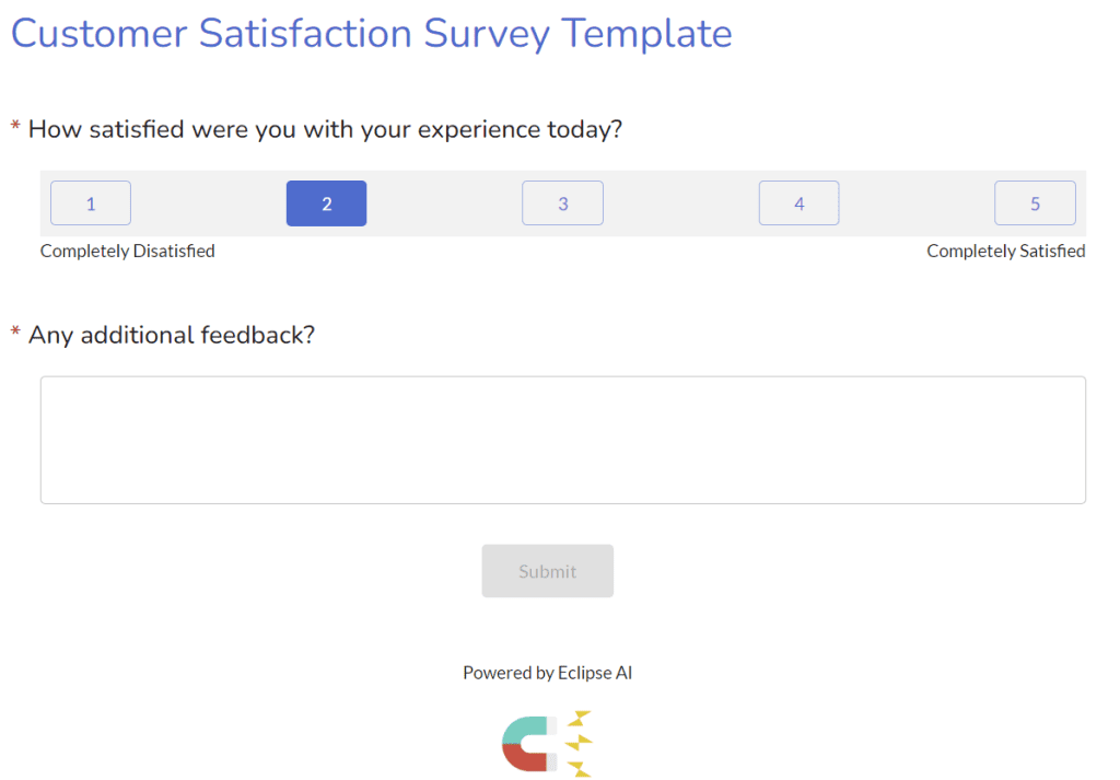 Customer Satisfaction Survey Template Free - Click to download