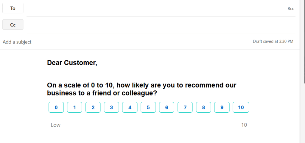 How to embed a survey in an email